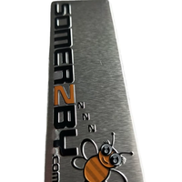 Placa de Identificación Personalizada de Aluminio Estampada con Serigrafía OEM, Etiqueta Adhesiva de la Marca BBT para Casas de Mascotas, para Instrumentos Musicales