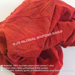 Bolsas de trapos avanzados 95-100% algodón, trapos de camiseta reciclados de colores mixtos para limpieza industrial - Product Image 4