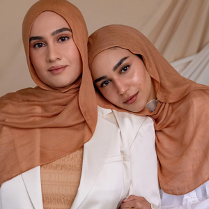 حجابات من الخيزران والمودال الأكثر مبيعًا، وشاح حجاب عالي الجودة من القطن والمودال، حجاب منسوج بلون موحد - Product Image 1