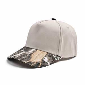 Casquette de baseball classique à 5 panneaux 100 % coton pour hommes et femmes, bicolore, avec logo brodé 3D personnalisé, toutes saisons - Product Image 4