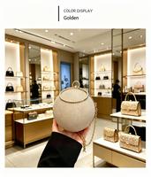 Sac à bandoulière rond en chaîne, orné de diamants, pour femme, idéal pour les soirées et les dîners – Vente en gros
