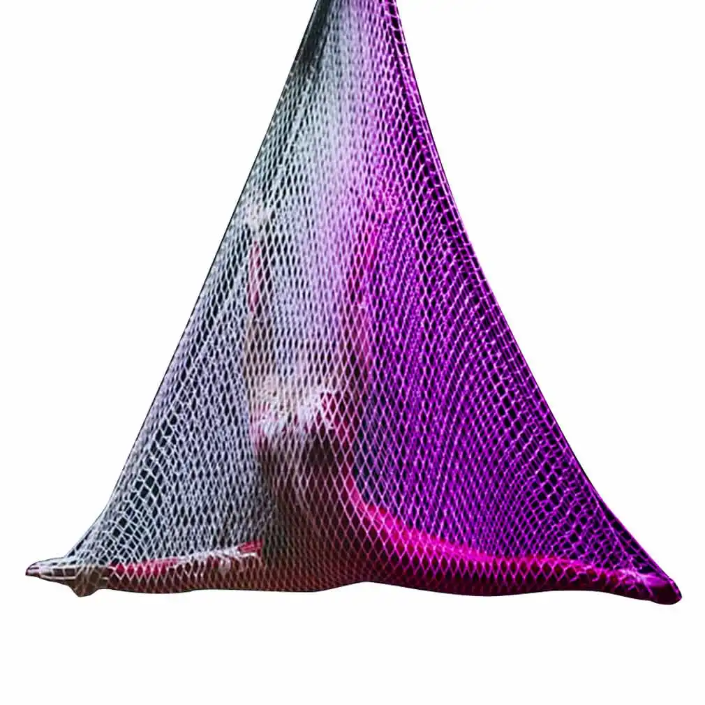 Hava Yoga Net Polyester Ombre pembe Yoga Net sirk, akrobasi, hava Yoga aparatı eğlenceli