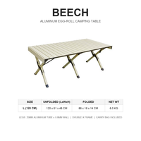 Grande table de pique-nique moderne en aluminium, réglable en hauteur, pliable, portable, capacité de charge de 100 kg, mobilier d'extérieur, jardin