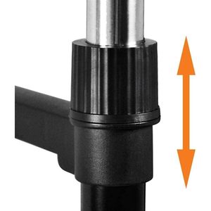 <span class=keywords><strong>Perchero</strong></span> con altura ajustable Fabricado en acero inoxidable y plástico con ruedas Burro de dos barras con estante con rueda - Product Image 4