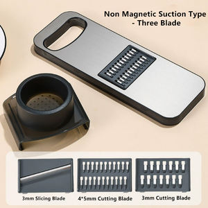 Paslanmaz Çelik Manuel Çok Fonksiyonlu Sebze Doğrayıcı Rende Sebze Kesici Düz Kesme Tahtası Dilimleyici Kamp İçin - Product Image 1