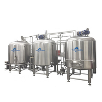 Équipement de brassage de bière domestique 1000L 1200L avec pompe en acier inoxydable, cuve sous pression et PLC pour une productivité élevée