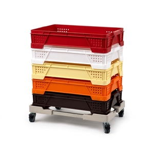 Contenitore in Plastica PP Riciclabile 605*405*115, Scatola Impilabile a Rete per Pane, Promozione per Supermercati e Logistica - Product Image 1