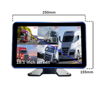 Hesida 10,1 pulgadas IPS 5CH pantalla táctil Monitor de coche soporte ajustable multi idioma coche pantalla LCD para camión Universal autobús