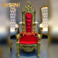 Fauteuil d'appoint baroque orné, boiseries dorées, motifs floraux peints à la main, assise en velours de soie, idéal pour les grands halls d'entrée et les complexes hôteliers haut de gamme