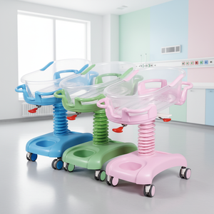 <span class=keywords><strong>Cuna</strong></span> Pediátrica Móvil con Inclinación y Altura Ajustables, Fabricada en ABS, con Base Estable para Cuidados Neonatales en Hospitales - Product Image 2