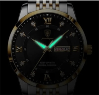 Poedagar 836 Nuevo Reloj de Cuarzo para Hombre de Acero Inoxidable Casual Simple de Lujo Impermeable con Manecillas Luminosas Reloj de Pulsera para Hombre