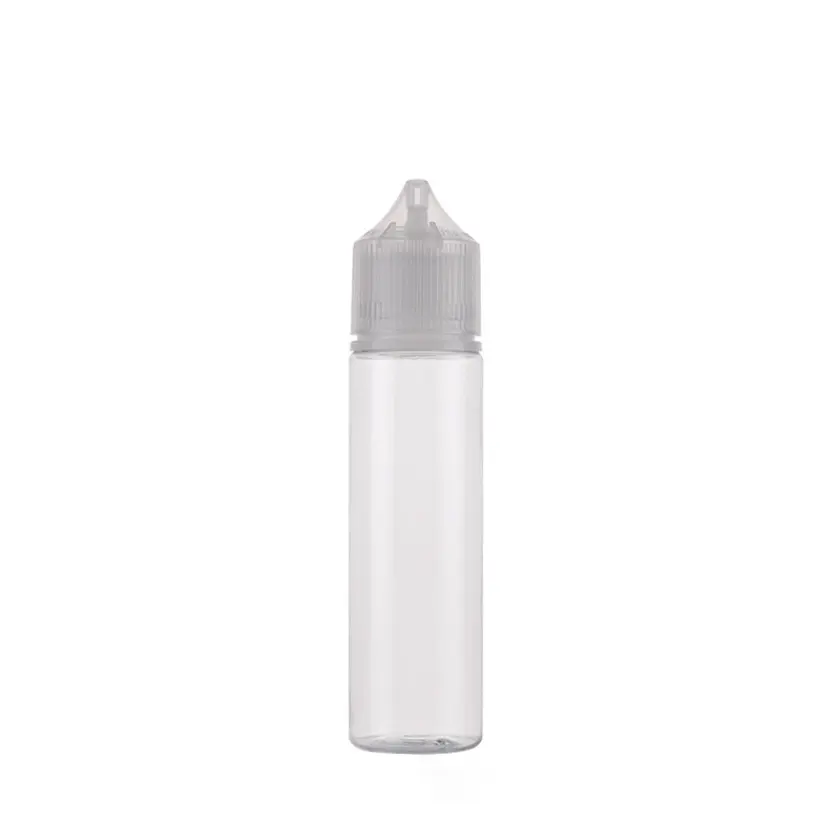 Hersteller großhandel 10 ml flüssigkeitsflasche pet kunststoff durchsichtige druck-schraubverschluss 30 ml einhorn flüssigkeitsflasche