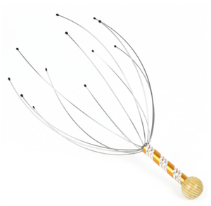 Masajeador de Cabeza Manual de Garra Roja de Buena Calidad, Fabricado en ABS, con Alivio Muscular para el Estrés - Product Image 2