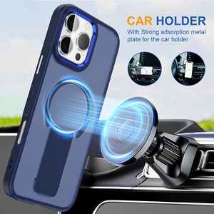 <span class=keywords><strong>Funda</strong></span> Magnética Invisible para Teléfono Celular con Soporte para <span class=keywords><strong>iPhone</strong></span> 16 Pro Max 12 <span class=keywords><strong>13</strong></span> <span class=keywords><strong>Mini</strong></span> 14 15 Plus 17Air 16E, Carcasa Trasera Rígida con Sensación de <span class=keywords><strong>Piel</strong></span> - Product Image 2