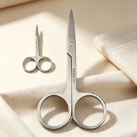 Ensemble de ciseaux à cuticules droits en acier inoxydable pour hommes et femmes, pour les poils du visage, des sourcils, du nez, de la moustache et des oreilles