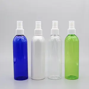 מכירה ישירה במפעל 250 מ""ל שקוף PET בקבוק ריסוס צילינדר פלסטיק עם משאבה מרסס הדפסת מסך לנוזל בושם