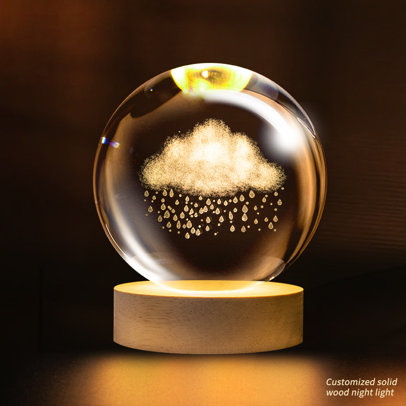 Crystal ball cloud rain