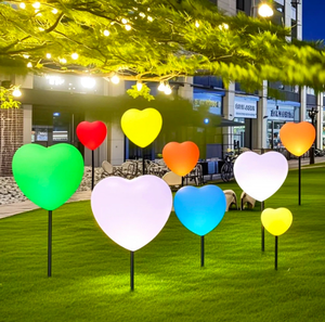 Lampada da Terra a LED a Forma di <span class=keywords><strong>Cuore</strong></span>, Luce Calda Dimmerabile, Tema Amore, Illuminazione per Esterni, Finestre, Decorazione Natalizia IP65 per Cortile - Product Image 5