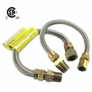 Tubo de línea de gas Flexible, Conector de tubo corrugado de acero inoxidable 304