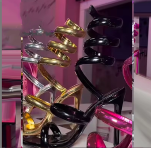 Женские летние босоножки на высоком каблуке с ремешком на щиколотке, открытый носок, для подиума, сексуальные, для банкета - Product Image 3