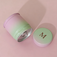 Vente en gros de couvercles à vis ronds en métal étamé pour poudre de matcha ou de café imprimée de 30 à 50 g, couvercle hermétique pour l'emballage et le stockage des aliments