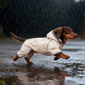 उच्च गुणवत्ता चिंतनशील लक्जरी कपास पॉलिएस्टर ग्रीष्मकालीन कुत्ते वर्षा ठोस रंग कोट - Product Image 4