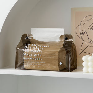 Boîte à mouchoirs pliable en PVC transparent créative, décoration moderne pour la maison, porte-serviettes, boîte à mouchoirs pour <span class=keywords><strong>voiture</strong></span>, boîte à mouchoirs pour salle de bain, décoration de pièce - Product Image 6