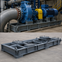 Base de pompe en acier inoxydable personnalisée OEM ISO9001 |   Fabrication robotisée robuste et soudée, anti-corrosion, pour le pompage de fluides