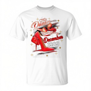 Esta reina nació en diciembre de 1989, camiseta de cumpleaños para mujer - Product Image 2