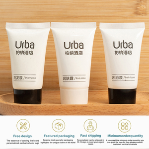 Ensemble de shampooing, gel douche et lotion jetables pour <span class=keywords><strong>hôtel</strong></span> avec logo personnalisé, mini-tubes, taille voyage, articles de toilette pour les clients - Product Image 3