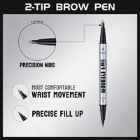 Stylo à sourcils liquide double embout Wild Eyebrow, naturel et lisse, résistant à l'eau, anti-transpiration et sans transfert
