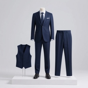 Men's/Women's Single Breasted Business <b>Suits</b> 3-Piece Set Breathable Anti-Static Stylish Italian Anti-Wrinkle Customizable Colors - Product Image 6