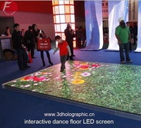 De interior al aire libre pantalla led discoteca DJ Disco fiesta boda animación logotipo suelo matriz interactiva pantalla