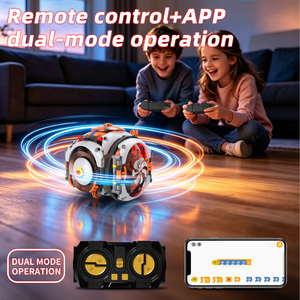 Robot rotatif dynamique 3-en-1 avec application, blocs de construction, lumière LED, <span class=keywords><strong>jouet</strong></span> éducatif STEM DIY pour enfants, cadeau pour garçons - Product Image 2