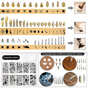 Kit De <span class=keywords><strong>Pyrogravure</strong></span> <span class=keywords><strong>Pyrogravure</strong></span> Bois Artisanat Outils Stylo À Souder Outils DE BRICOLAGE WEP 947 II Température Réglable Bois Outils - Product Image 4
