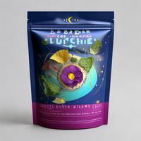 Sachet Doypack en plastique métallisé à fermeture éclair, hermétique, de qualité alimentaire, pour barres d'avoine, marque privée