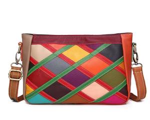 Sacs à bandoulière en cuir de vache véritable pour femmes, sac messager enveloppe, style ethnique rétro, petit sac carré pour femmes - Product Image 2