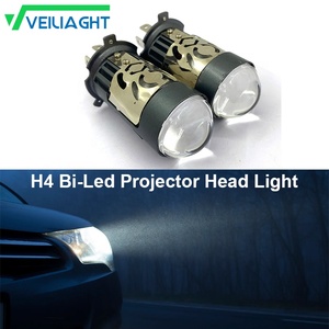 <span class=keywords><strong>Phare</strong></span> de voiture à lentille bi-LED H4 avec double réflecteur, remplacement d'<span class=keywords><strong>ampoule</strong></span> de <span class=keywords><strong>phare</strong></span> pour véhicules 12-24V, 4800 LM 5500 LM - Product Image 1