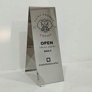 Panneau publicitaire de trottoir en forme de A de haute qualité avec miroir, panneau sandwich pour magasin, support de signalisation extérieur pour trottoir - Product Image 5