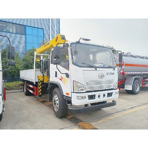 รถเครนติดรถบรรทุกไฮดรอลิกแบบใหม่ของจีน รถเครนบูมตรง 5 ตัน 6.3 ตัน - Product Image 2