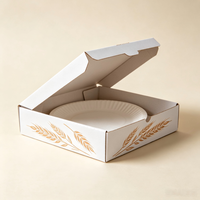 Kotak Pizza Kraft Biodegradable dengan Cetak Permukaan Kustom, Lipat, untuk Pengiriman Pizza, Kemasan Ritel Pizza Gourmet