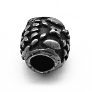 yunnique Retro Pattern Black <b>Spacer</b> Beads Stainless Steel Cylindrical For Bracelet Making Jewelry Findings Components - Product Image 2