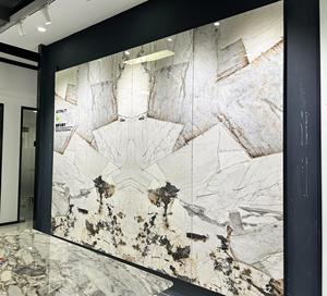 Wharton thiêu kết đá truy cập hàng đầu tấm Pandora Vàng vàng Sứ ngói 1600*3200mm ứng dụng ngoài trời thiêu kết đá - Product Image 4