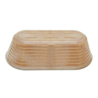 Ecologische biologische zuurdesembroodvorm van olijfpitten, 26x12x7,5cm, ovale broodmand van bioplastiek voor professioneel gebruik.