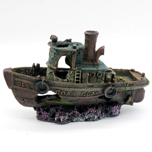 Ornement Navire Coulé Bateau Poisson Épave Réservoir Saig Aquarium décoration Naufrage - Product Image 3