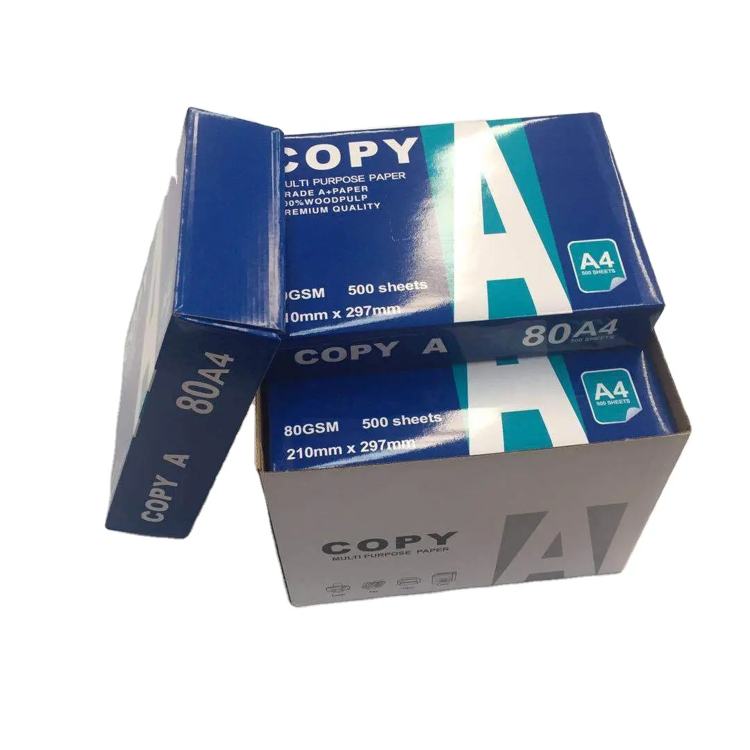 Fabbrica di carta e produttore A4 80g 70g A3 70g carta da stampa per fotocopie