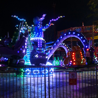 Manège de luxe en fibre de verre en forme de pieuvre rotative pour parcs d'attractions à vendre
