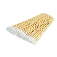 Embouts souples à double tête simples Coton-tige médical Applicateurs de coton Bâton en bois de bambou Coton-tige Bâtons d'oreille Tampons