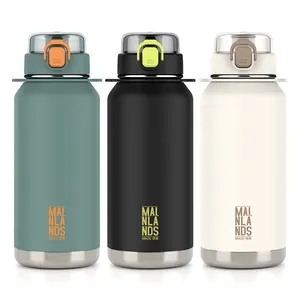 Portable 1100ml Double Wall 316 Stainless Steel Vacuum Insulated Water Bottle Thermal Flask With Straw