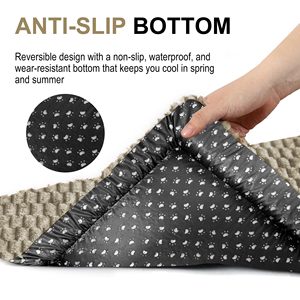 Köpek Yatağı ve Kafes Minderi, Yumuşak Dayanıklı Yıkanabilir Kaymaz Köpek ve Kedi Yatağı Minderi, Çift Taraflı Kullanılabilir - Product Image 4